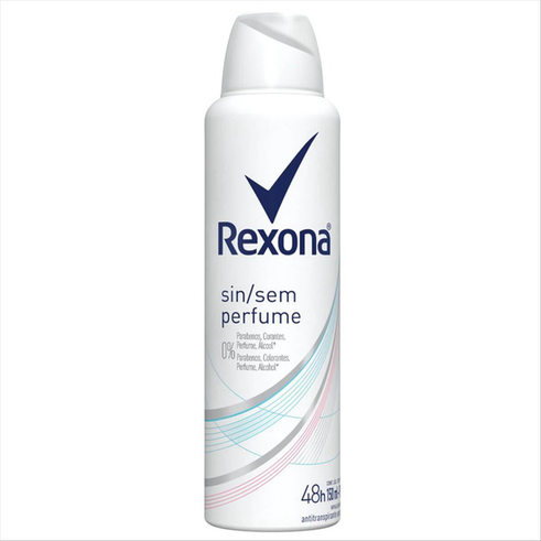 Imagem do produto Desodorante Rexona Sem Perfume Feminino Aerossol Antitranspirante Com 150Ml