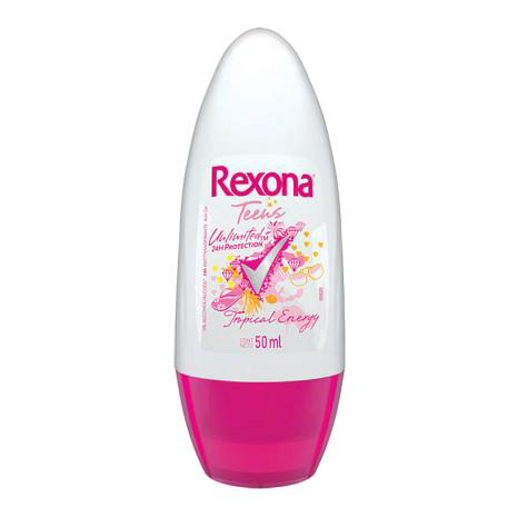 Imagem do produto Desodorante Rexona Teens Roll On 50Ml Tropical Energy