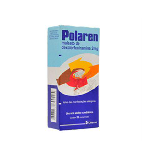 Imagem do produto Dexclorfeniramina - Polaren 2 Mg Com 20 Comprimidos