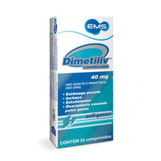 Imagem do produto Dimetiliv - 40Mg 20 Comprimidos
