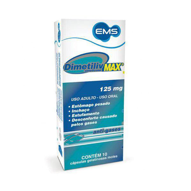 Imagem do produto Dimetiliv - Max 125Mg 10 Comprimidos