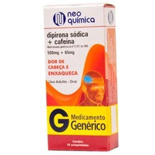 Imagem do produto Dipirona - Sódica E Cafeína Com 16 Comprimidos Neoquímica Sanofi Genérico