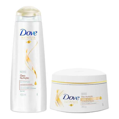 Imagem do produto Dove Kit Shampoo Oleo Nutrição 400Ml E Creme Tratamento Oleo Nutricao 350G E Necessaire