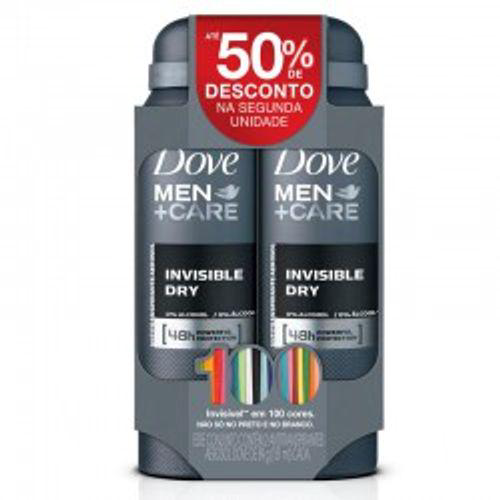 Imagem do produto Dove Men Kit 2 Desodorante Aerosol Invisible Dry 89G Com 50% De Desconto Em 1 Das Unidades