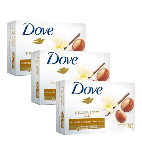 Imagem do produto Dove Sabonete Barra Regular 3 Unidades De 90 G E 1 Dove Karite 90 G Preco Especial