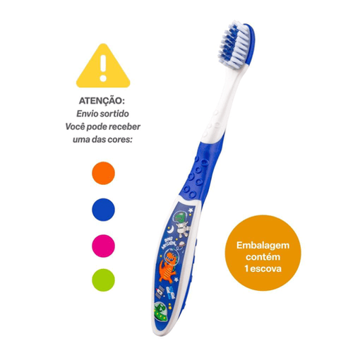 Imagem do produto Escova De Dente Kids Clear Up 6+ Com 1 Unidade Cores Sortidas Multi Saúde Hc582 Multilaser