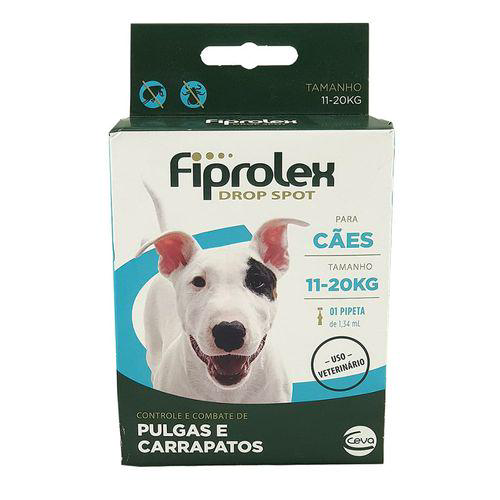 Fiprolex Drop Spot Para Cães 11 A 20Kg Com 1 Pipeta De 1,34Ml