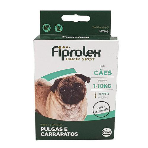 Imagem do produto Fiprolex Drop Spot Para Cães Até 10Kg Com 1 Pipeta De 0,67Ml