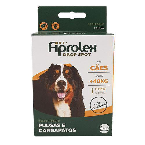 Fiprolex Drop Spot Para Cães Uso Veterinário Para Animais Acima De 40Kg Com 4,02Ml