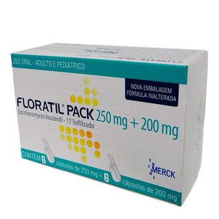Imagem do produto Floratil Pack Adulto - Com 12 Cápsulas 6 Cápsulas Com 200 Mg E 6 Cápsulas Com 250 Mg