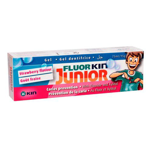 Imagem do produto Fluor - Kin Junior Gel Dental Sabor Morango 95 Gramas - De 6 A 12 Anos
