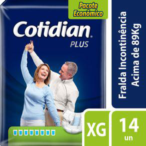 Imagem do produto Fralda Geriátrica Cotidian Plus Adulto Xg Com 14