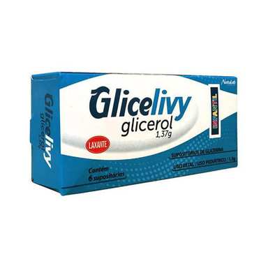 Imagem do produto Glicelivy Infantil 1,37G C 6 Supositórios De Glicerina