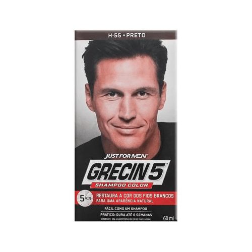 Grecin - 5 Shampoo Color Preto 55