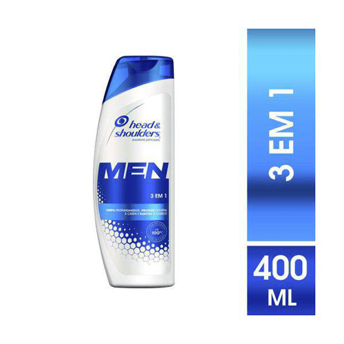 Imagem do produto Head E Shoulders Men Shampoo Copa Contra Caspa 3X1 400 Ml