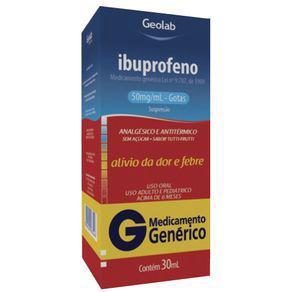 Imagem do produto Ibuprofeno - Gotas 50Mg/Ml Suspensão Oral Frasco Pe Com 30Ml Geolab Genérico