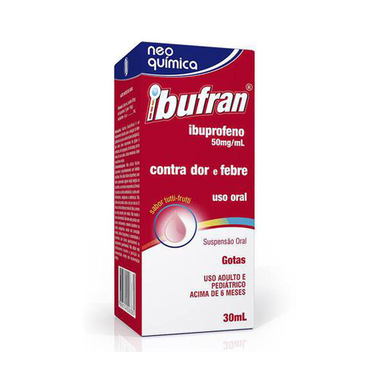 Ibuprofeno - Ibufran Suspensão Oral 50 Mg Ml Com 30Ml