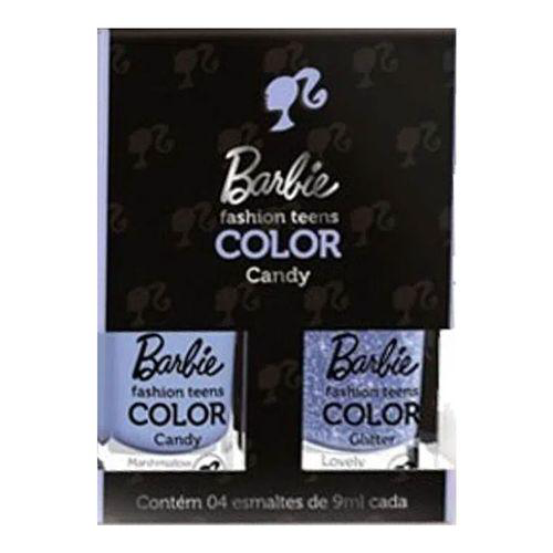 Imagem do produto Kit Esmaltes Biotropic Barbie Candy Colors Lilás E Verde 4X9ml