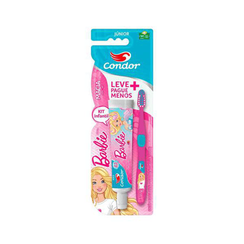 Imagem do produto Kit Gel Dental Com 50G + Escova De Dente Condor Júnior Barbie 1 Unidade