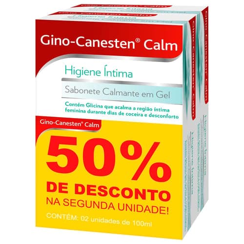 Imagem do produto Gino Canesten Calm - Sabonete Íntimo 100Ml Com 50% De Desconto Na 2 Unidade