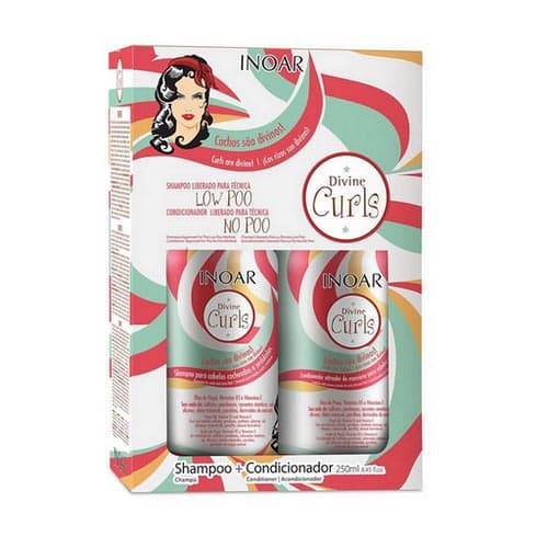 Imagem do produto Kit Inoar Divine Curls Shampoo + Condicionador 250Ml + 250Ml