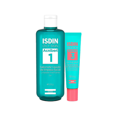 Imagem do produto Kit Isdin Oily Skin Acniben Gel De Limpeza Facial E Gel Secativo Para Espinhas
