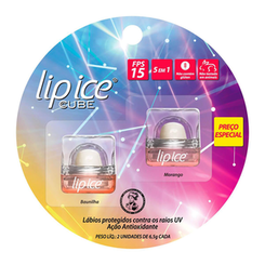 Imagem do produto Kit Protetor Labial Lip Ice Cube Morango E Baunilha Fps15 2 Unidades