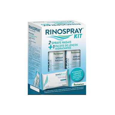 Imagem do produto Kit Rinospray 2 Spray Nasais Com 100Ml + 1 Lenço Hidratante Com 30 Unidades 1 Unidade