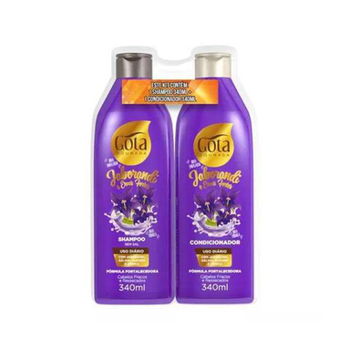Imagem do produto Kit Shampoo + Condicionador Gota Dourada Jaborandi E Ervas Fortes 340Ml