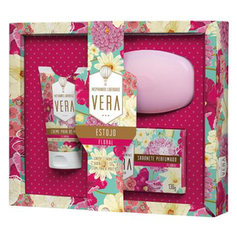 Imagem do produto Kit Vera Floral 2 Sabonetes + 1 Saboneteira + 1 Creme Para Mãos