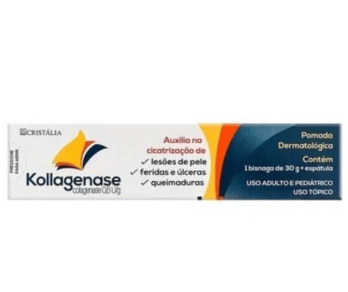 Imagem do produto Kollagenase - 0,6 U/G Pomada Dermatológica 10 Bisnaga 30 G + Espuma