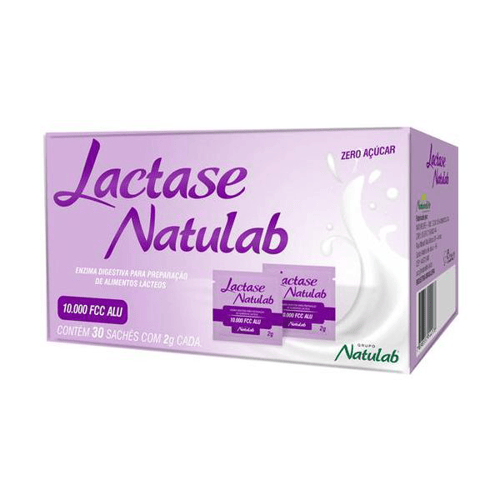 Imagem do produto Lactase Natulab 10000 Fcc Alu C 30 Sachês De 2G Cada