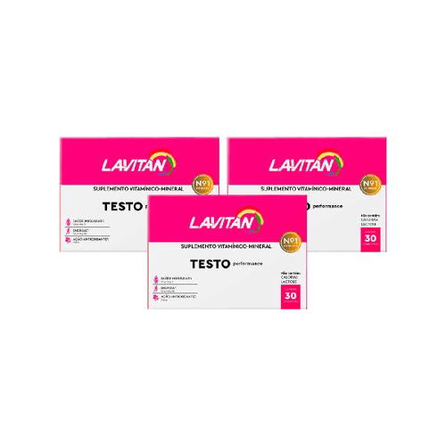 Imagem do produto Lavitan Kit 3 Testo Performance Feminino 30 Comprimidos