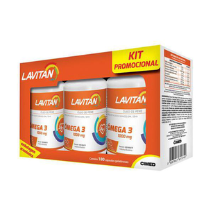Imagem do produto Lavitan Kit Omega 3 1000Mg 180Cps Leve 3 Pague 2