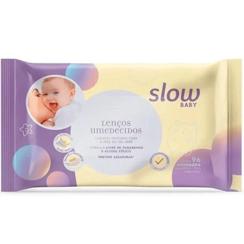 Imagem do produto Lenços Umedecidos Slow Baby Lanossi Com 96 Unidades