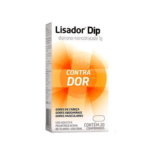 Lisador Dipirona 1G Com 20 Comprimidos