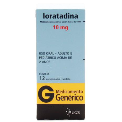 Imagem do produto Loratadina - 10Mg 12 Comprimidos Merck S/A Genérico