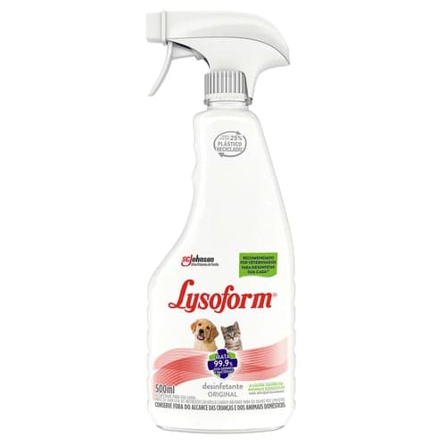 Imagem do produto Lysoform Desinfetante Original Pets Spray 500Ml