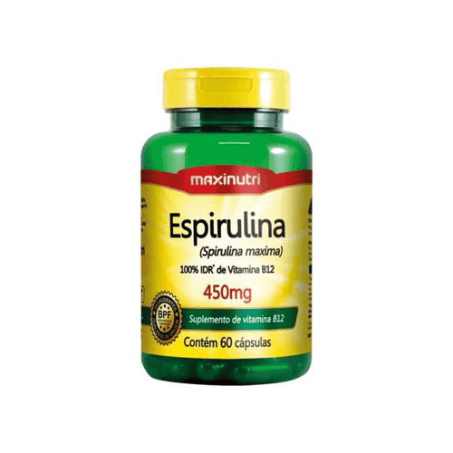 Imagem do produto Maxinutri Espirulina 450 Mg 60 Capsulas