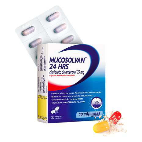 Imagem do produto Mucosolvan - 24Hrs 75Mg 10 Comprimidos