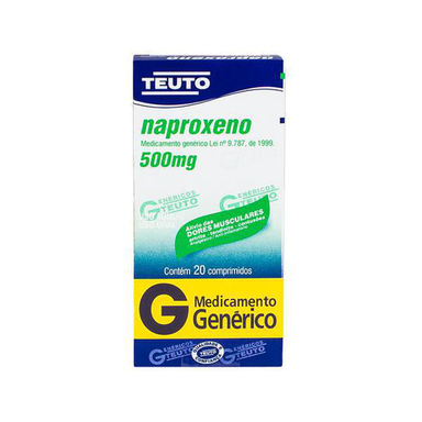 Naproxeno - 500Mg 20 Comprimidos Teuto Genérico