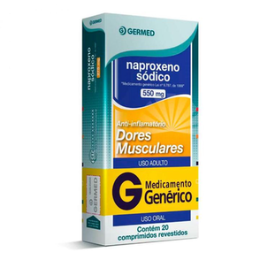 Imagem do produto Naproxeno Sódico - 550Mg 20 Comprimidos Germed Genérico