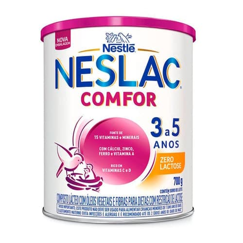 Imagem do produto Neslac Comfor Zero Lactose Composto Lácteo Infantil 700G