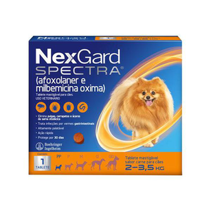 Nexgard Spectra Anti Pulgas E Carrapatos Para Cães De 2 A 3,5Kg 1 Tablete Mastigável
