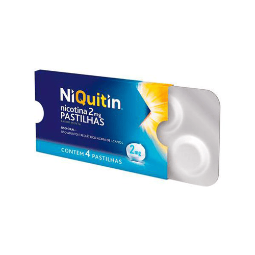 Niquitin - Pastilhas Sabor Menta Nicotina 2Mg C 4 Pastilhas