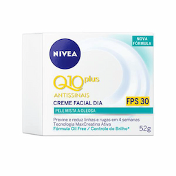 Creme Facial Antissinais Nivea Q10 Plus Pele Mista A Oleosa Fps30 Dia 50Ml