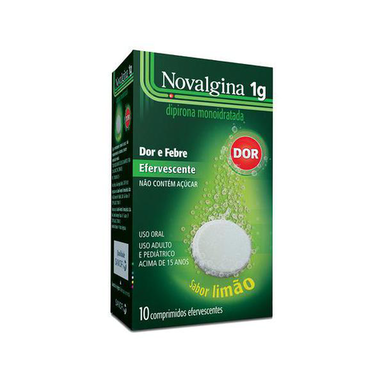 Imagem do produto Novalgina - 1G 10 Comprimidos Efervescente Sabor Limão