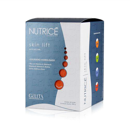 Nutricé - Skin Lift Colágeno Hidrolisado Em Pó Sabor Tangerina C 30 Sticks