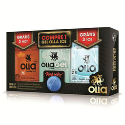 Imagem do produto Olla Kit Gel Lubrificante Ice Gratis Preservativo Canela E Preservativo Ice Com 3 Unidades Cada