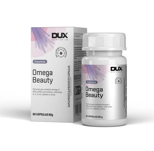 Imagem do produto Ômega Beauty Dux Nutrition Ômega 3 Biotina Licopeno 60 Cápsulas